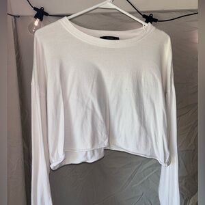 Long sleeve white T shirt